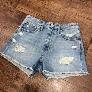 Madewell Women’s Light Blue Relaxed Denim Jean Shorts Size 25